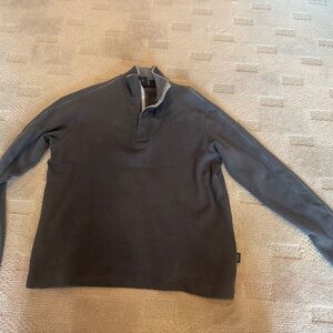 Boss Men's Dark Gray Quarter-Zip Sweatshirt